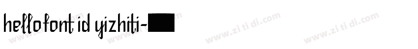 hellofont id yizhiti字体转换